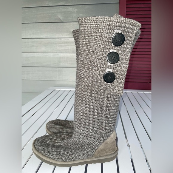 UGG Australia Sock Boot Gray Fabric Pull On Women Size 8 - Picture 3 of 8